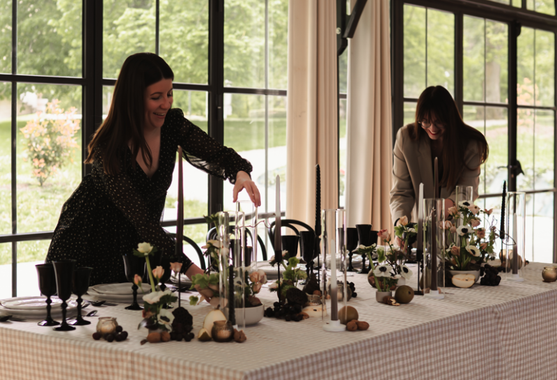 décoration table d'honneur style industriel Orangerie de Rajat Vienne