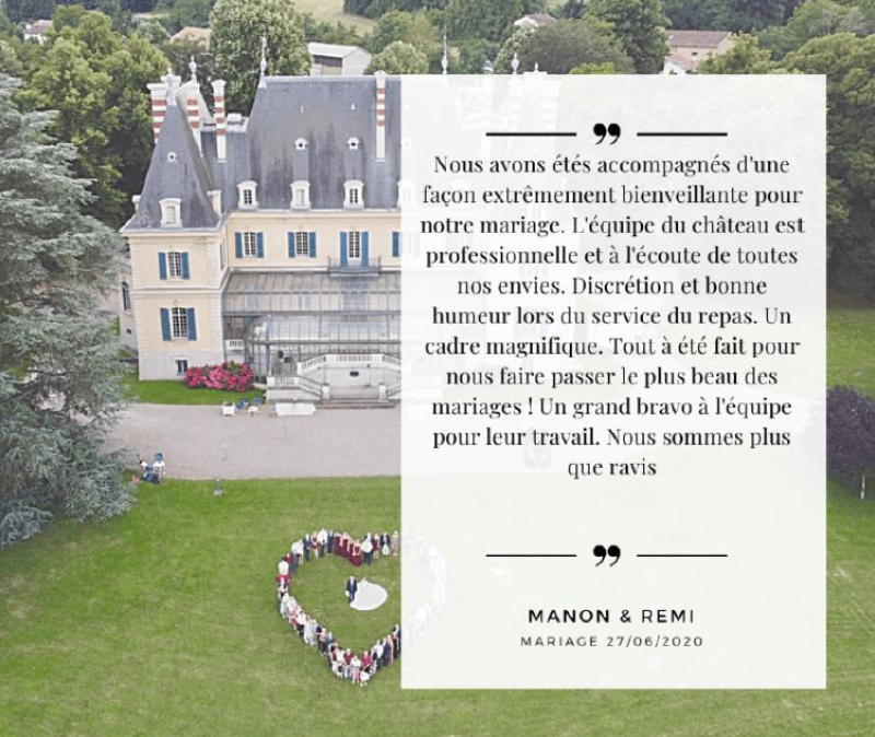 Ils nous ont fait confiance : retrouvez le témoignage des mariés du Château de Rajat à St Pierre de Chandieu