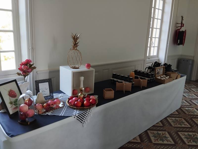 Pause café séminaire au château de Rajat