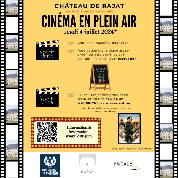 Affiche événement cinéma en plein air